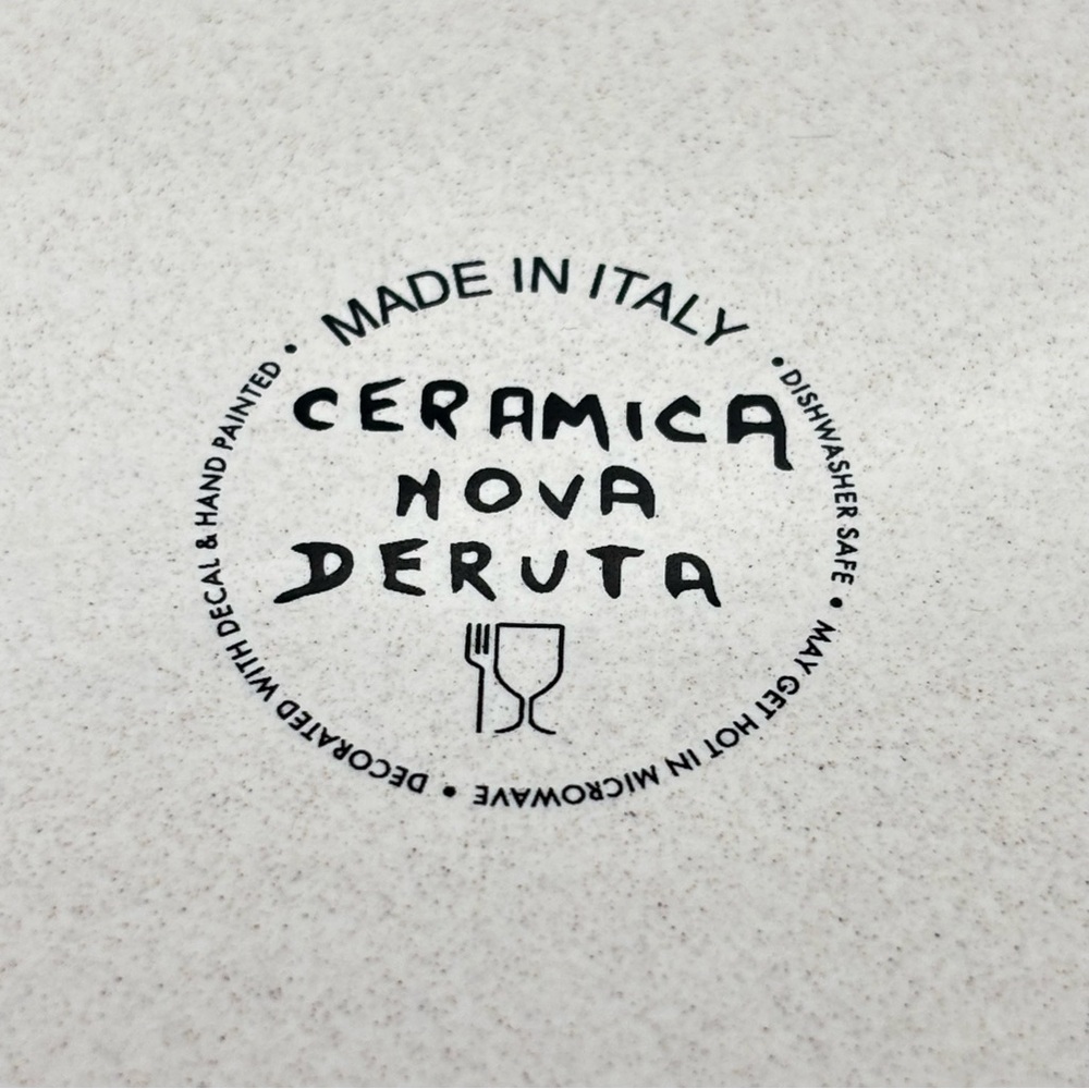 Deruta Rectangular Platter by Ceramica Nova Deruta Hand Painted in Italy 16" L - Picture 8 of 9